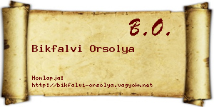 Bikfalvi Orsolya névjegykártya